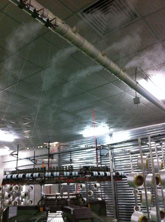 昌润塑胶厂车间喷雾除臭设备加湿效果图