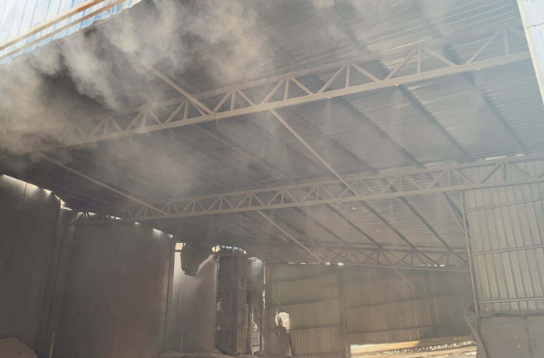 水泥厂喷雾除臭设备运作效果图